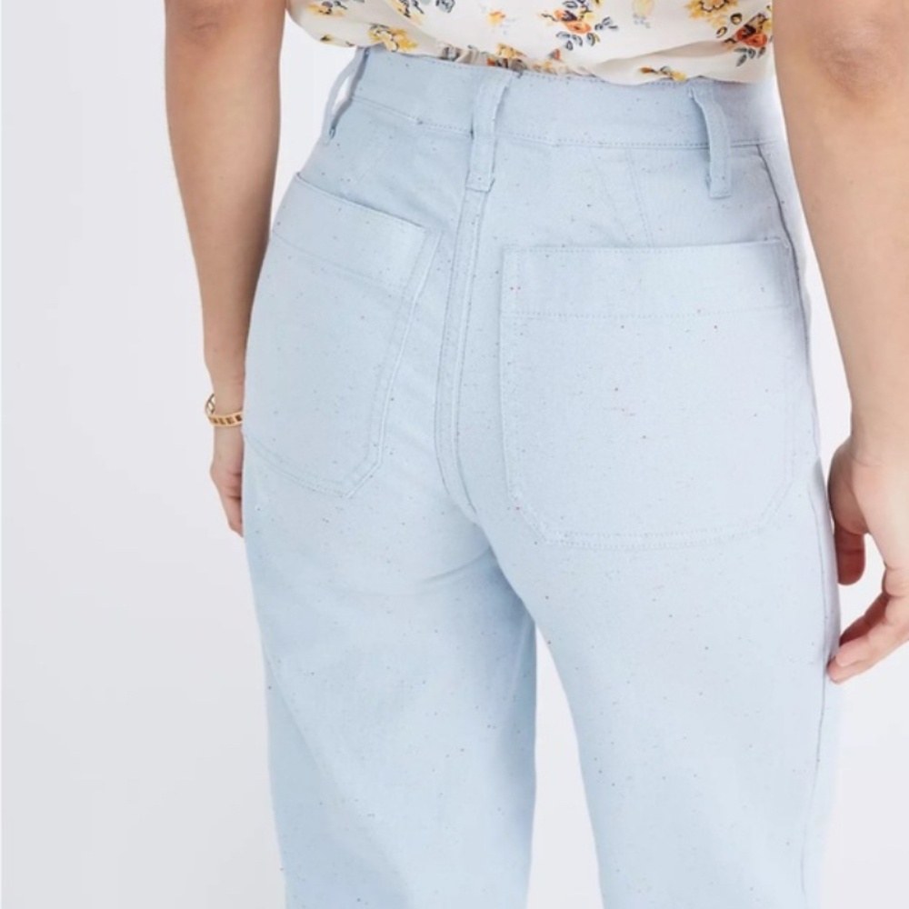 Madewell Slim Emmett Wide-Leg Crop Pants in Speckle - Size 27 - Picture 3 of 8
